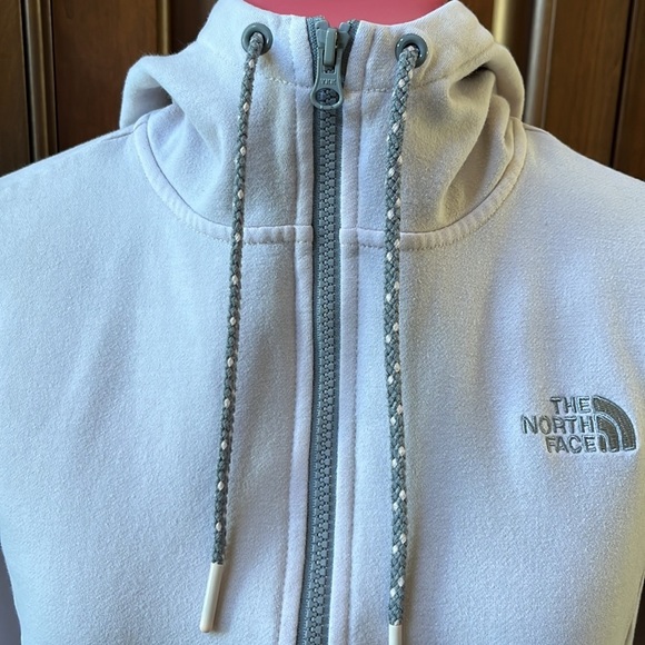 North Face GUC Full zip Hoodie Light lavender/ light gray Size L - Picture 4 of 15